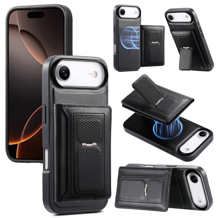 Étui portefeuille à charnière magnétique rétro CaseNeo pour iPhone 17