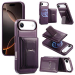 Étui portefeuille à charnière magnétique rétro CaseNeo pour iPhone 17