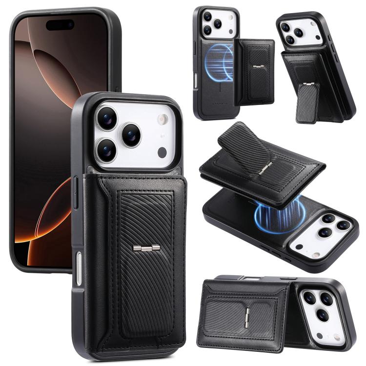 Étui portefeuille à charnière magnétique rétro CaseNeo pour iPhone 17