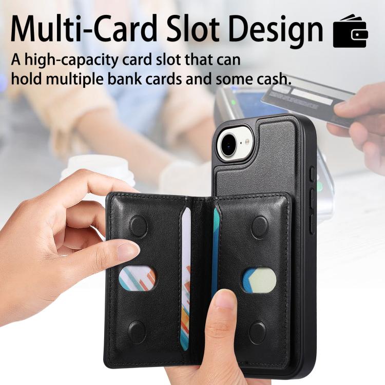 Étui portefeuille à charnière magnétique rétro CaseNeo pour iPhone 17