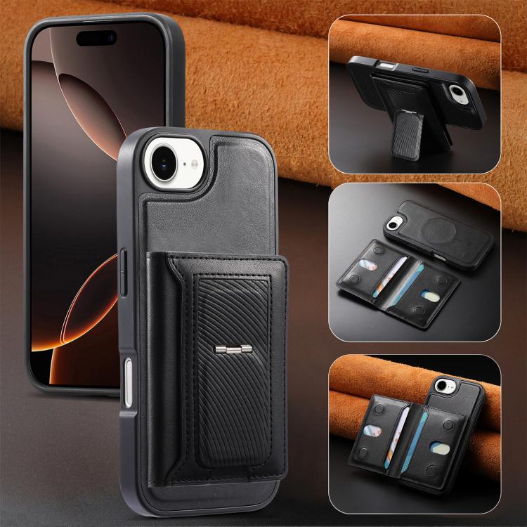 Étui portefeuille à charnière magnétique rétro CaseNeo pour iPhone 17