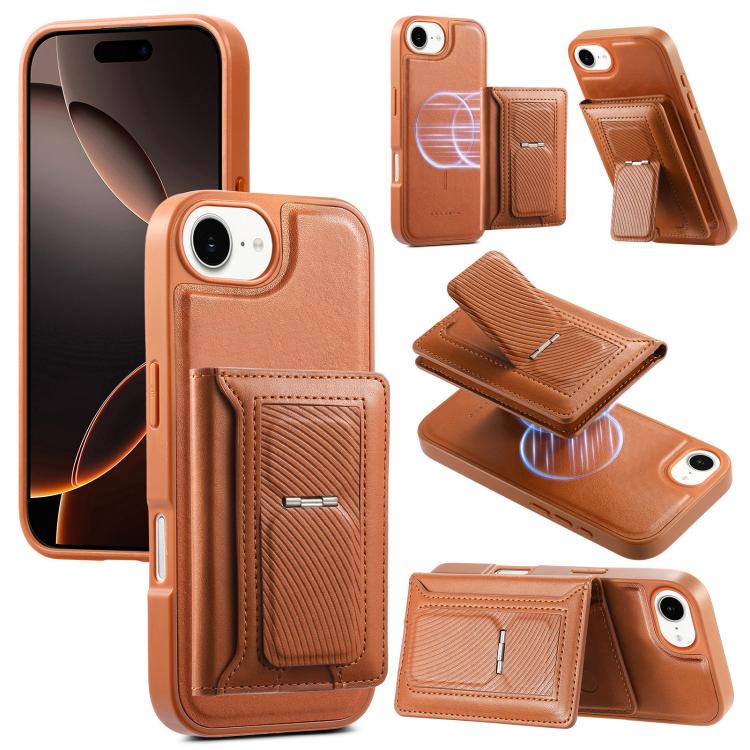 Étui portefeuille à charnière magnétique rétro CaseNeo pour iPhone 17