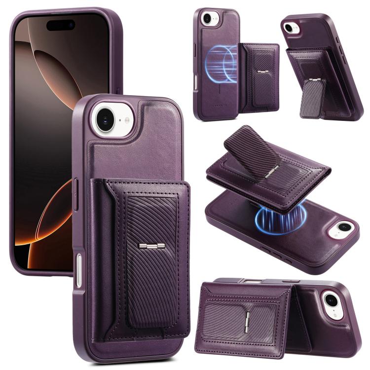 Étui portefeuille à charnière magnétique rétro CaseNeo pour iPhone 17