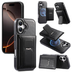 Étui portefeuille à charnière magnétique rétro CaseNeo pour iPhone 17