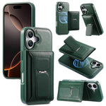 Étui portefeuille à charnière magnétique rétro CaseNeo pour iPhone 17