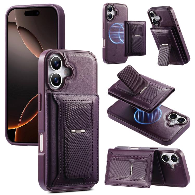 Étui portefeuille à charnière magnétique rétro CaseNeo pour iPhone 17