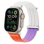 Bracelet de montre en nylon respirant Double-Link Cloud-Feel avec tête en métal, pour Apple Watch 46mm / 49mm / 45mm / 44mm, pour Apple Watch 42mm / 41mm / 40mm / 38mm