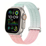 Bracelet de montre en nylon respirant Double-Link Cloud-Feel avec tête en métal, pour Apple Watch 46mm / 49mm / 45mm / 44mm, pour Apple Watch 42mm / 41mm / 40mm / 38mm