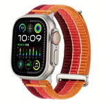 Bracelet de montre en nylon respirant Double-Link Cloud-Feel avec tête en métal, pour Apple Watch 46mm / 49mm / 45mm / 44mm, pour Apple Watch 42mm / 41mm / 40mm / 38mm