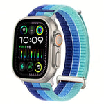 Bracelet de montre en nylon respirant Double-Link Cloud-Feel avec tête en métal, pour Apple Watch 46mm / 49mm / 45mm / 44mm, pour Apple Watch 42mm / 41mm / 40mm / 38mm