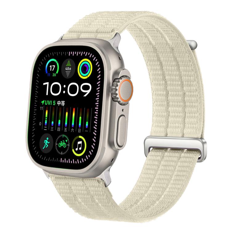 Bracelet de montre en nylon respirant Double-Link Cloud-Feel avec tête en métal, pour Apple Watch 46mm / 49mm / 45mm / 44mm, pour Apple Watch 42mm / 41mm / 40mm / 38mm