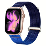 Bracelet de montre en nylon respirant Double-Link Cloud-Feel avec tête en métal, pour Apple Watch 46mm / 49mm / 45mm / 44mm, pour Apple Watch 42mm / 41mm / 40mm / 38mm