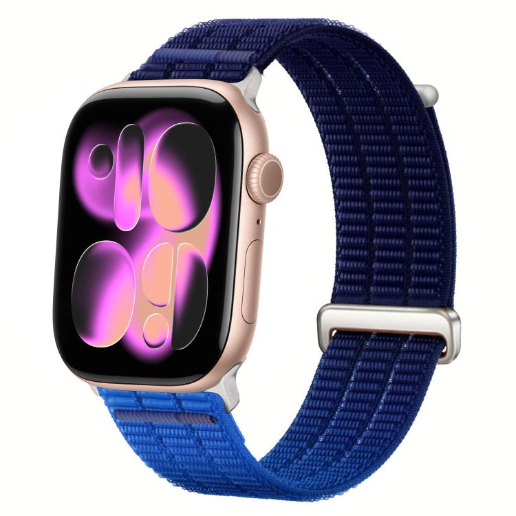 Bracelet de montre en nylon respirant Double-Link Cloud-Feel avec tête en métal, pour Apple Watch 46mm / 49mm / 45mm / 44mm, pour Apple Watch 42mm / 41mm / 40mm / 38mm