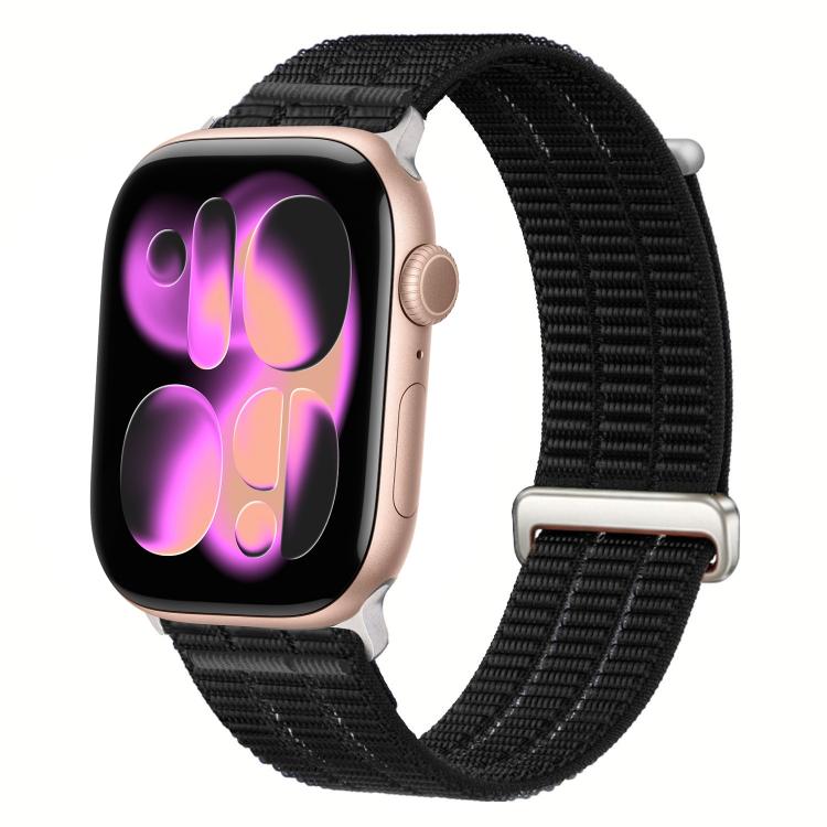 Bracelet de montre en nylon respirant Double-Link Cloud-Feel avec tête en métal, pour Apple Watch 46mm / 49mm / 45mm / 44mm, pour Apple Watch 42mm / 41mm / 40mm / 38mm
