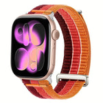 Bracelet de montre en nylon respirant Double-Link Cloud-Feel avec tête en métal, pour Apple Watch 46mm / 49mm / 45mm / 44mm, pour Apple Watch 42mm / 41mm / 40mm / 38mm