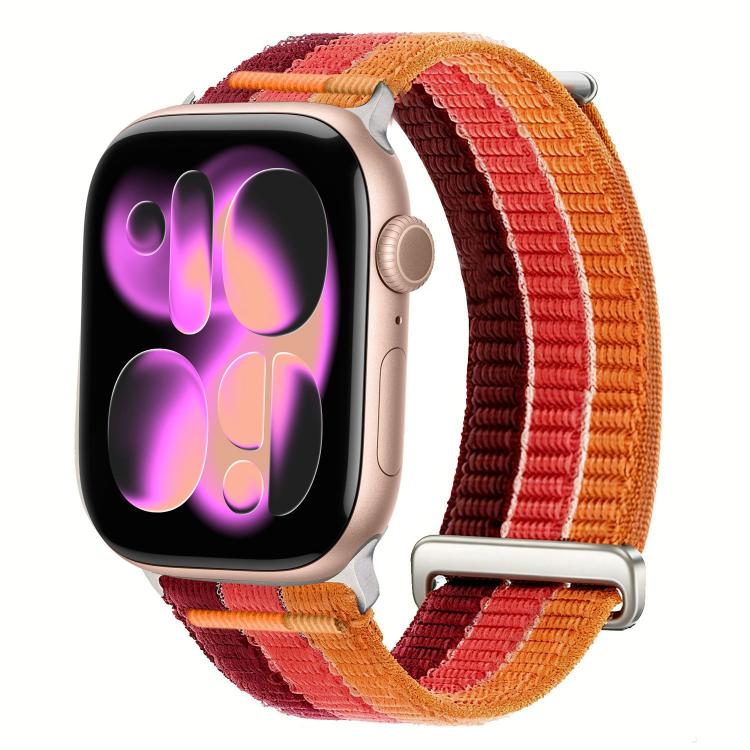 Bracelet de montre en nylon respirant Double-Link Cloud-Feel avec tête en métal, pour Apple Watch 46mm / 49mm / 45mm / 44mm, pour Apple Watch 42mm / 41mm / 40mm / 38mm