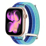 Bracelet de montre en nylon respirant Double-Link Cloud-Feel avec tête en métal, pour Apple Watch 46mm / 49mm / 45mm / 44mm, pour Apple Watch 42mm / 41mm / 40mm / 38mm