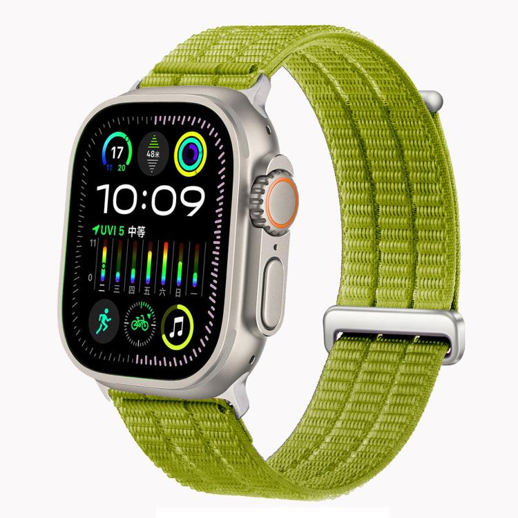 Bracelet de montre en nylon respirant Double-Link Cloud-Feel avec tête en métal, pour Apple Watch 46mm / 49mm / 45mm / 44mm, pour Apple Watch 42mm / 41mm / 40mm / 38mm