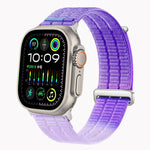 Bracelet de montre en nylon respirant Double-Link Cloud-Feel avec tête en métal, pour Apple Watch 46mm / 49mm / 45mm / 44mm, pour Apple Watch 42mm / 41mm / 40mm / 38mm