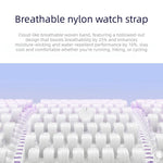 Bracelet de montre en nylon respirant Double-Link Cloud-Feel avec tête en métal, pour Apple Watch 46mm / 49mm / 45mm / 44mm, pour Apple Watch 42mm / 41mm / 40mm / 38mm