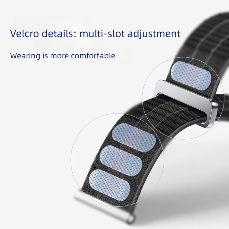 Bracelet de montre en nylon respirant Double-Link Cloud-Feel avec tête en métal, pour Apple Watch 46mm / 49mm / 45mm / 44mm, pour Apple Watch 42mm / 41mm / 40mm / 38mm