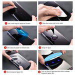 Verre trempé incurvé à colle liquide UV pour écran intégral, compatible avec Galaxy S8 (1 pièce), Galaxy S8 Plus (1 pièce), Galaxy S9 (1 pièce), Galaxy S9+ (1 pièce), Galaxy Note 8, Galaxy Note 9, Galaxy S10 5G (1 pièce), Huawei P20 Lite, Huawei P30…