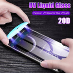 Verre trempé incurvé à colle liquide UV pour écran intégral, compatible avec Galaxy S8 (1 pièce), Galaxy S8 Plus (1 pièce), Galaxy S9 (1 pièce), Galaxy S9+ (1 pièce), Galaxy Note 8, Galaxy Note 9, Galaxy S10 5G (1 pièce), Huawei P20 Lite, Huawei P30…