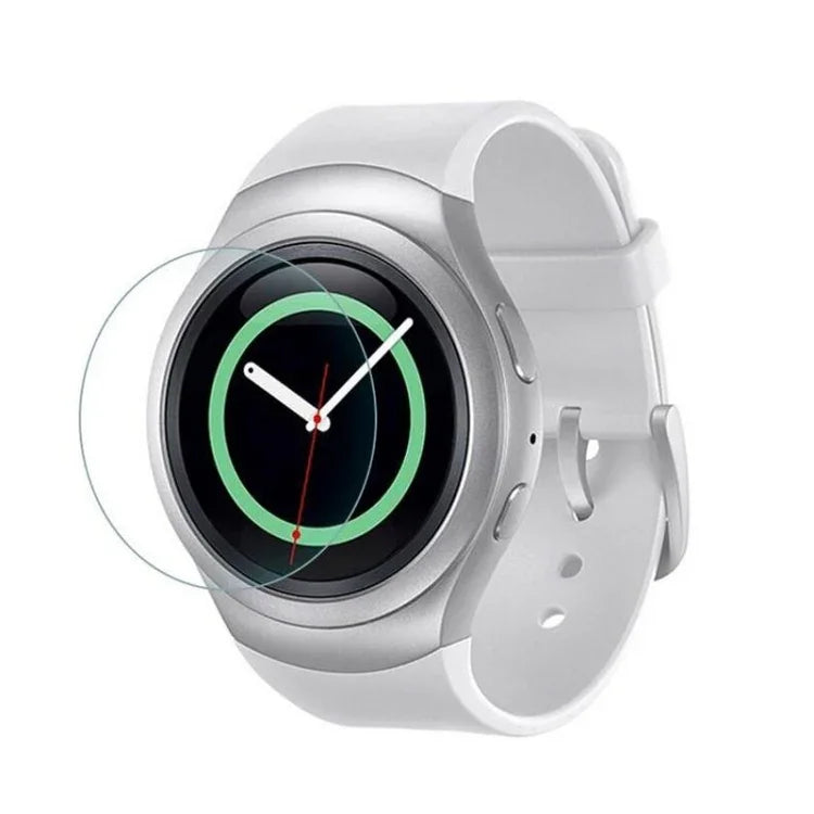 Film de protection en verre trempé 2.5D de 0,26 mm, compatible avec Fitbit Blaze, Fitbit Versa, Galaxy Watch R500, Samsung Gear S2, Samsung Gear S3, Galaxy Watch Active 42 mm, Garmin Edge 1030, Garmin vivoactive 3 et Garmin vivoactive HR…