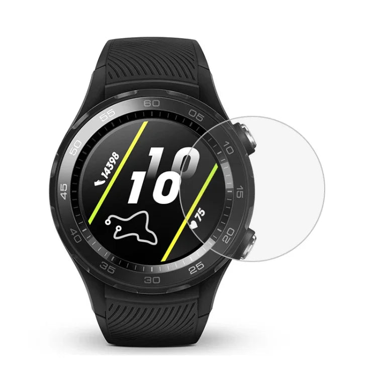 Film de protection en verre trempé 2.5D de 0,26 mm, compatible avec Fitbit Blaze, Fitbit Versa, Galaxy Watch R500, Samsung Gear S2, Samsung Gear S3, Galaxy Watch Active 42 mm, Garmin Edge 1030, Garmin vivoactive 3 et Garmin vivoactive HR…