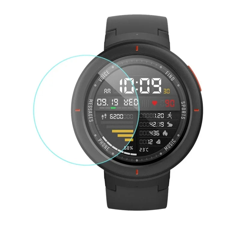 Film de protection en verre trempé 2.5D de 0,26 mm, compatible avec Fitbit Blaze, Fitbit Versa, Galaxy Watch R500, Samsung Gear S2, Samsung Gear S3, Galaxy Watch Active 42 mm, Garmin Edge 1030, Garmin vivoactive 3 et Garmin vivoactive HR…