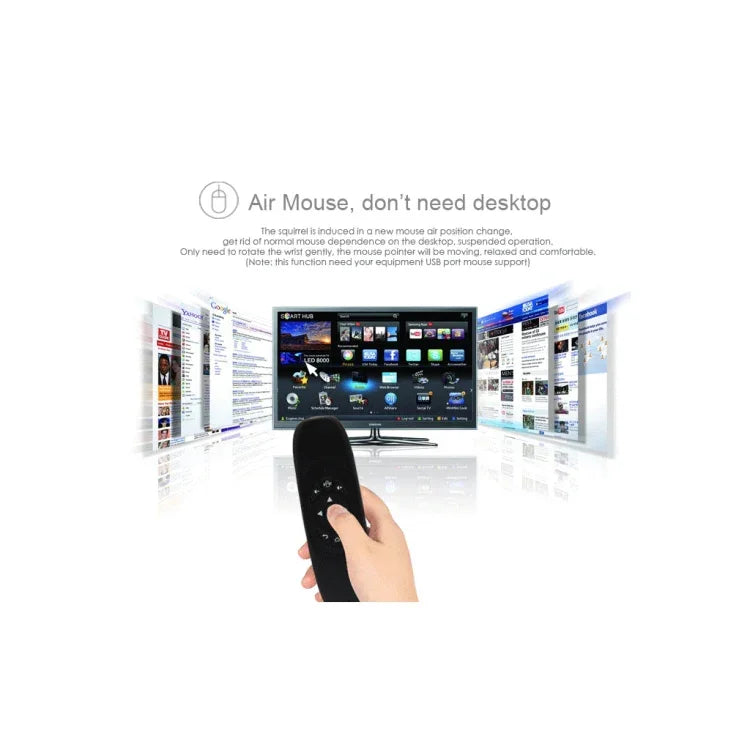 C120 2.4G Mini Keyboard Wireless Remote Mouse with 3-Gyro & 3-Gravity Sensor for PC / HTPC / IPTV / Smart TV and Android TV Box etc