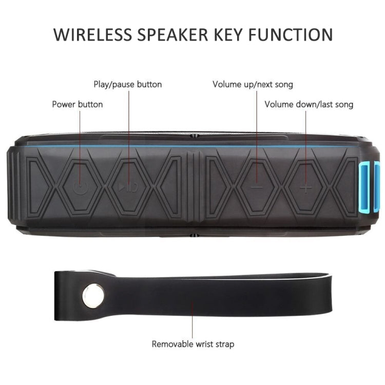 Enceinte Bluetooth portable Super Bass Stéréo Sans Fil Supporte IP66 Étanche Charge d'urgence Mains libres TF