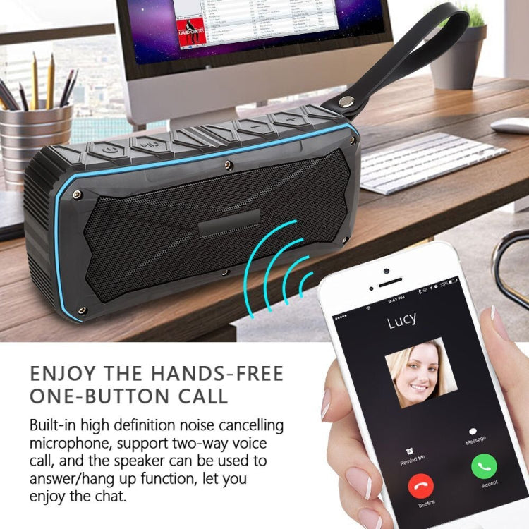 Enceinte Bluetooth portable Super Bass Stéréo Sans Fil Supporte IP66 Étanche Charge d'urgence Mains libres TF