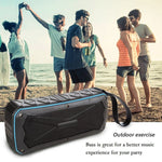 Enceinte Bluetooth portable Super Bass Stéréo Sans Fil Supporte IP66 Étanche Charge d'urgence Mains libres TF