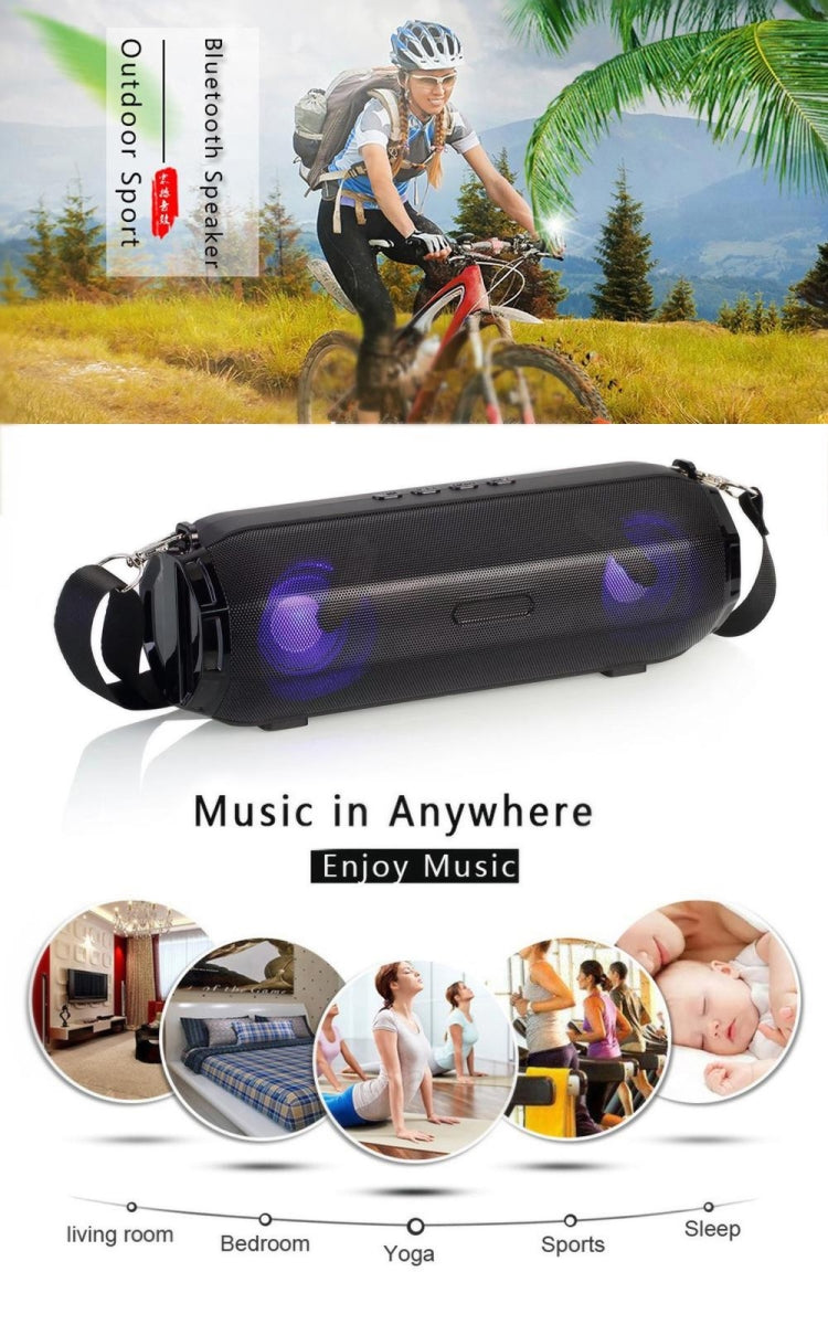 Enceinte Bluetooth sans fil portable LZ33 à LED, haut-parleur stéréo avec fonction téléphone, enceintes musicales pour ordinateur avec TF FM