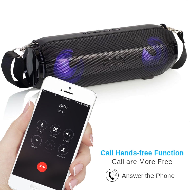 Enceinte Bluetooth sans fil portable LZ33 à LED, haut-parleur stéréo avec fonction téléphone, enceintes musicales pour ordinateur avec TF FM