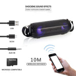 Enceinte Bluetooth sans fil portable LZ33 à LED, haut-parleur stéréo avec fonction téléphone, enceintes musicales pour ordinateur avec TF FM