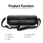 Enceinte Bluetooth sans fil portable LZ33 à LED, haut-parleur stéréo avec fonction téléphone, enceintes musicales pour ordinateur avec TF FM