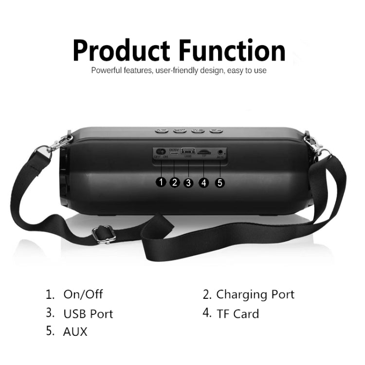 Enceinte Bluetooth sans fil portable LZ33 à LED, haut-parleur stéréo avec fonction téléphone, enceintes musicales pour ordinateur avec TF FM