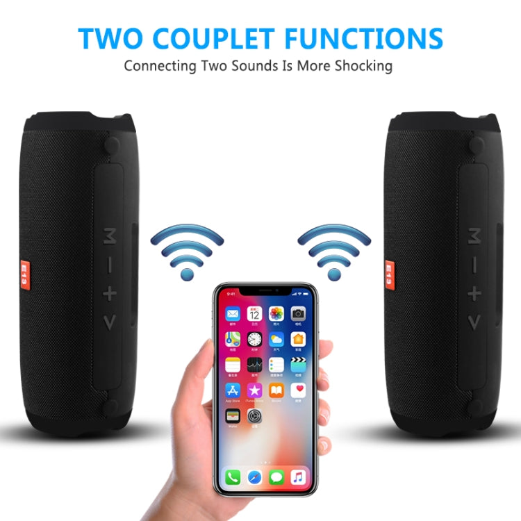 E13 Mini Enceinte Portable Sans Fil Bluetooth Stéréo Mains Libres Radio Musique Subwoofer Colonne Haut-parleurs avec TF FM, ROUGE, BLEU, NOIR
