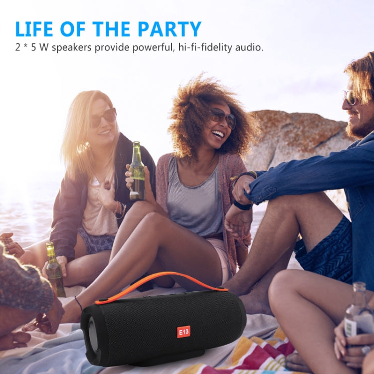 E13 Mini Enceinte Portable Sans Fil Bluetooth Stéréo Mains Libres Radio Musique Subwoofer Colonne Haut-parleurs avec TF FM, ROUGE, BLEU, NOIR