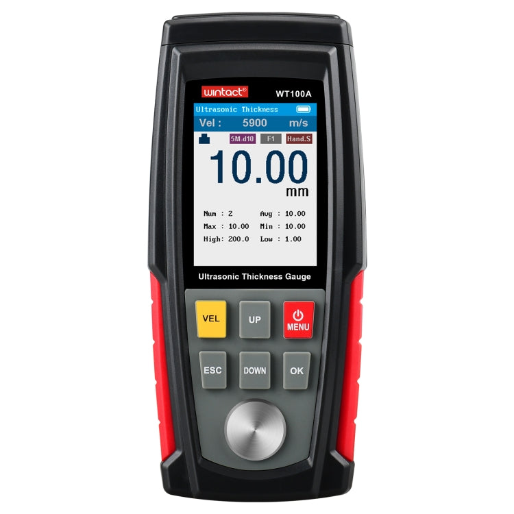 Jauge d'épaisseur ultrasonique numérique WT100A, testeur d'épaisseur métal haute précision avec charge USB, WT100A