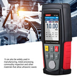 Jauge d'épaisseur ultrasonique numérique WT100A, testeur d'épaisseur métal haute précision avec charge USB, WT100A