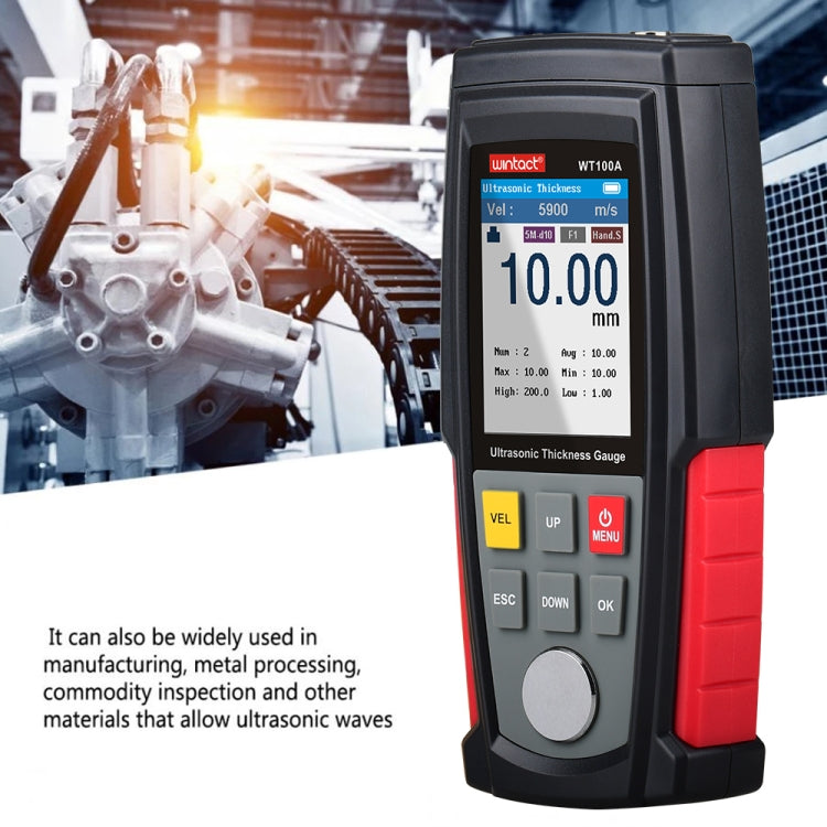 Jauge d'épaisseur ultrasonique numérique WT100A, testeur d'épaisseur métal haute précision avec charge USB, WT100A