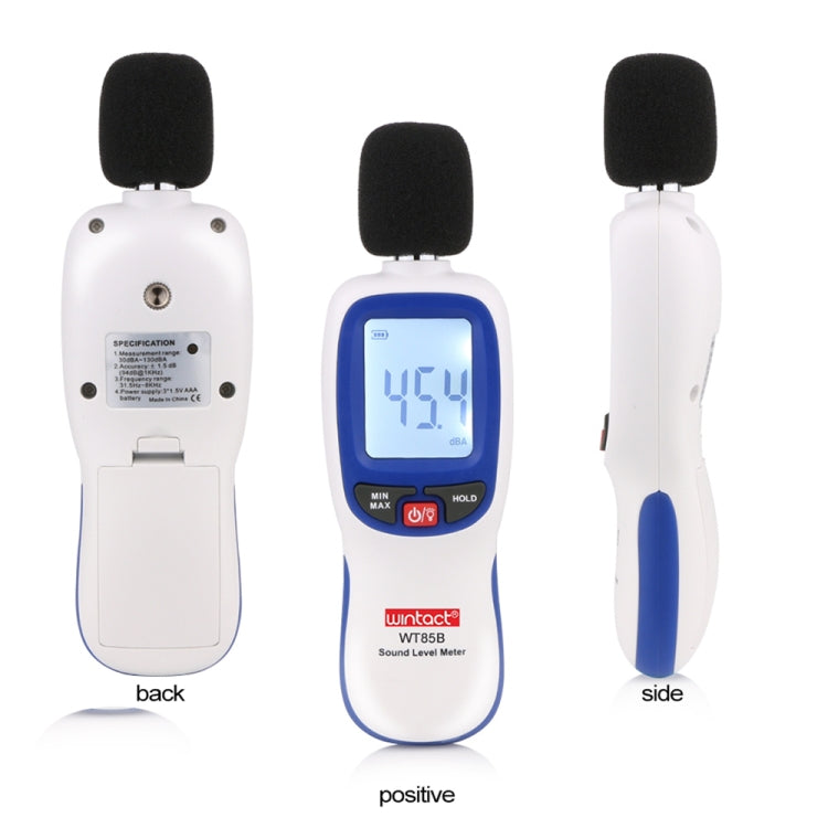 Sonmètre numérique WT85B, testeur de bruit environnemental, compteur de décibels, WT85B blanc, WT85B noir