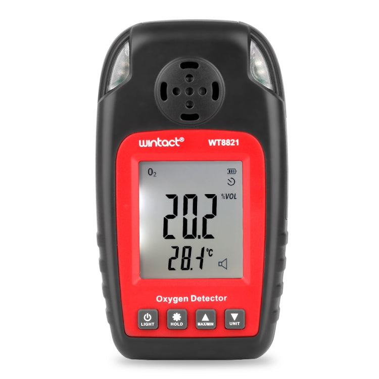 Détecteur d'oxygène WINTACT WT8821 Capteur de gaz oxygène indépendant Alerte de mise en marche Détecteur d'alarme de poison haute sensibilité, WT8821