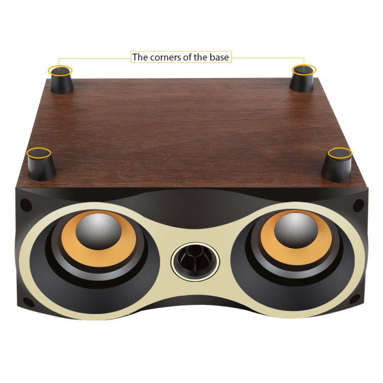 Enceinte sans fil portable en bois X6 avec caisson de basses Stéréo Bluetooth Radio FM de bureau, bois noir