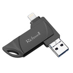 Clé USB Richwell DXZ65 32 Go 3-en-1 Micro USB + 8 broches + USB 3.0 Compatible iPhone et iOS