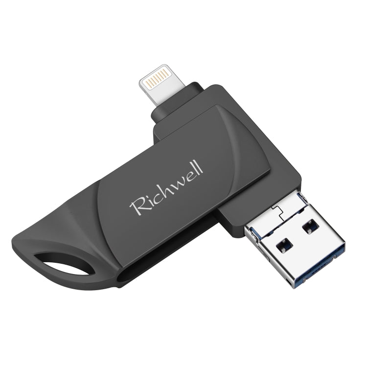 Clé USB Richwell DXZ65 32 Go 3-en-1 Micro USB + 8 broches + USB 3.0 Compatible iPhone et iOS