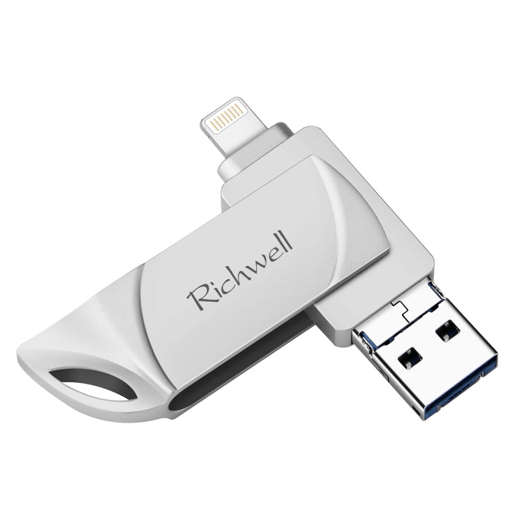 Clé USB Richwell DXZ65 32 Go 3-en-1 Micro USB + 8 broches + USB 3.0 Compatible iPhone et iOS
